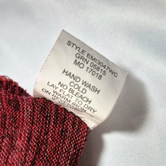 NWOT Fig & Flower Burgundy Floral Embroidered Tie-Front Knit Cardigan Blouse 2X - Picture 10 of 10